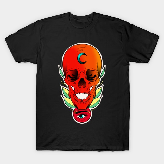 Sunset Skull T-Shirt by Tattoos By A.G.